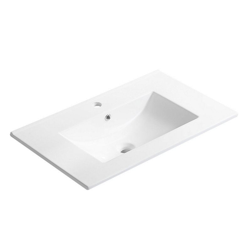 Lavabo de salle de bain simple en céramique