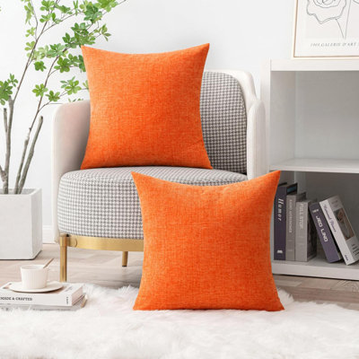 Paquet de 2 housses de coussins lumineux en chenille pour canapé-lit