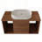 39.4 Wall-Mounted Bathroom Vanity with Oval Ceramic