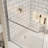Bath Tub Pivot Shower Screen,With 1/4" Tempered Glass And Towel Bar-112539402