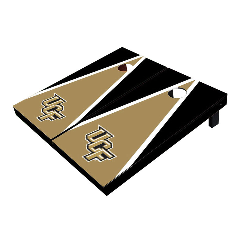 NCAA Alternant Triangle Cornhole Board, UCF Golden Knights, Gold/Black Matching