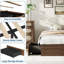 Structure de lit plateforme simple en bois avec 2 tiroirs de rangement, sans sommier-1048035969-1048035983