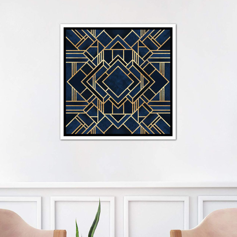 Art déco III par Elisabeth Fredriksson - Impression sur toile tendue sur châssis, H 26 po x l 26 po x P 1,5 po