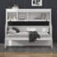 Lit escamotable simple avec bureau et tablettes de rangement, cadre de lit mural en bois-1652495332