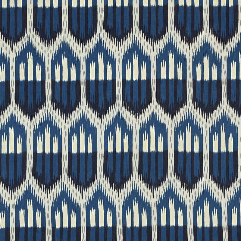 Tissu Boukhara Ikat, Indigo