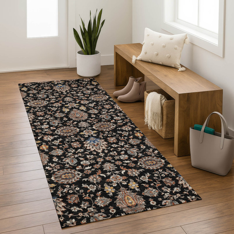 Tapis de qualité supérieure lavable à la machine Mayfield AMF2192 global, Noir, 2'3" x 7'6" Runner