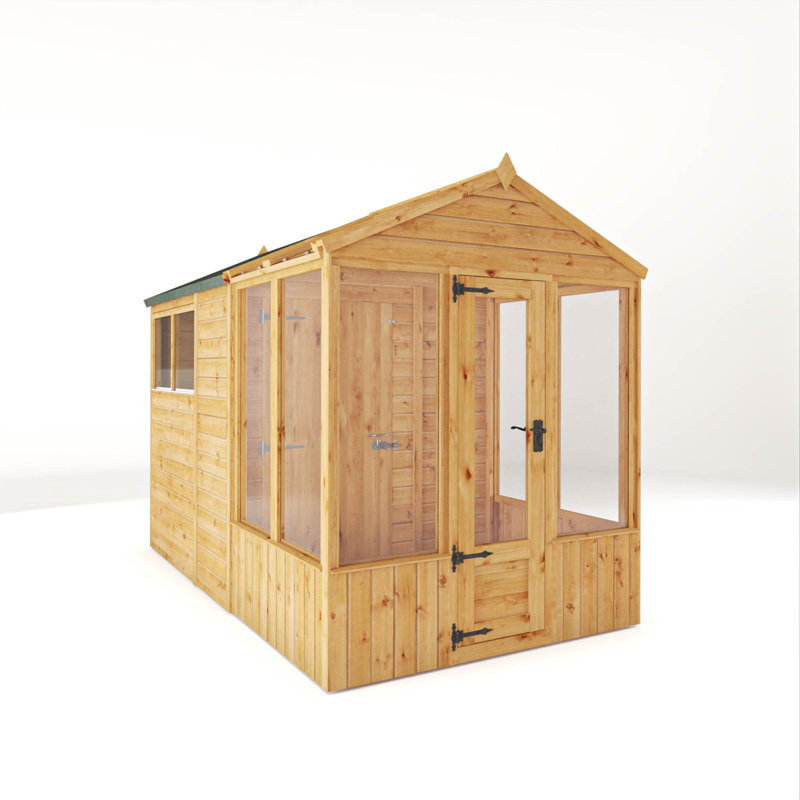 Mercia 14 X 6 Woodsman Apex Greenhouse/Shed Combi (Glass), 229cm H x 191cm W x 315cm D