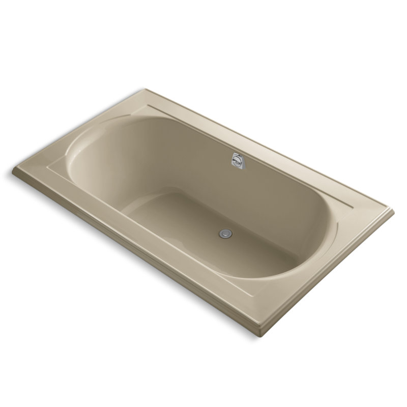 Memoirs 72" x 42" Drop In Soaking Acrylic Bathtub, Mexican Sand