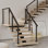 36" Stair Post 30°-drilled Cable Railing Post-matte Black