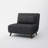 Jazariah Upholstered Pillow Back Convertible Chair-1445076188