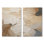 «Beige minimalisme Elegance in Bloom» - art mural fleurs, ensemble de 2 impressions sur toile florales beiges
