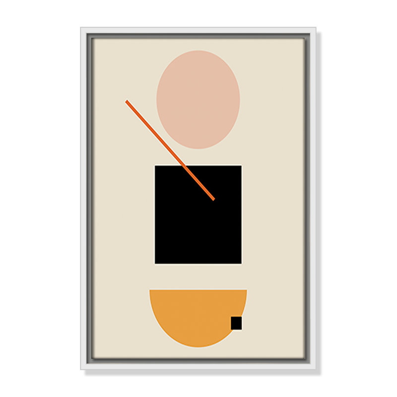 «Simple Shapes», reproduction encadrée sur toile par Daniela Santiago, H 19,5 po x l 13,5 po x P 2 po, Cadre blanc