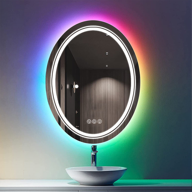 Miroir de maquillage lumineux Arabele,  31,80 po x 24,20 po