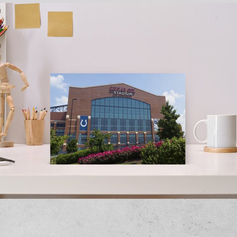 Facade of the Lucas Oil Stadium Indianapolis Marion County Indiana USA 1 Piece Wrapped Canvas Wall Art