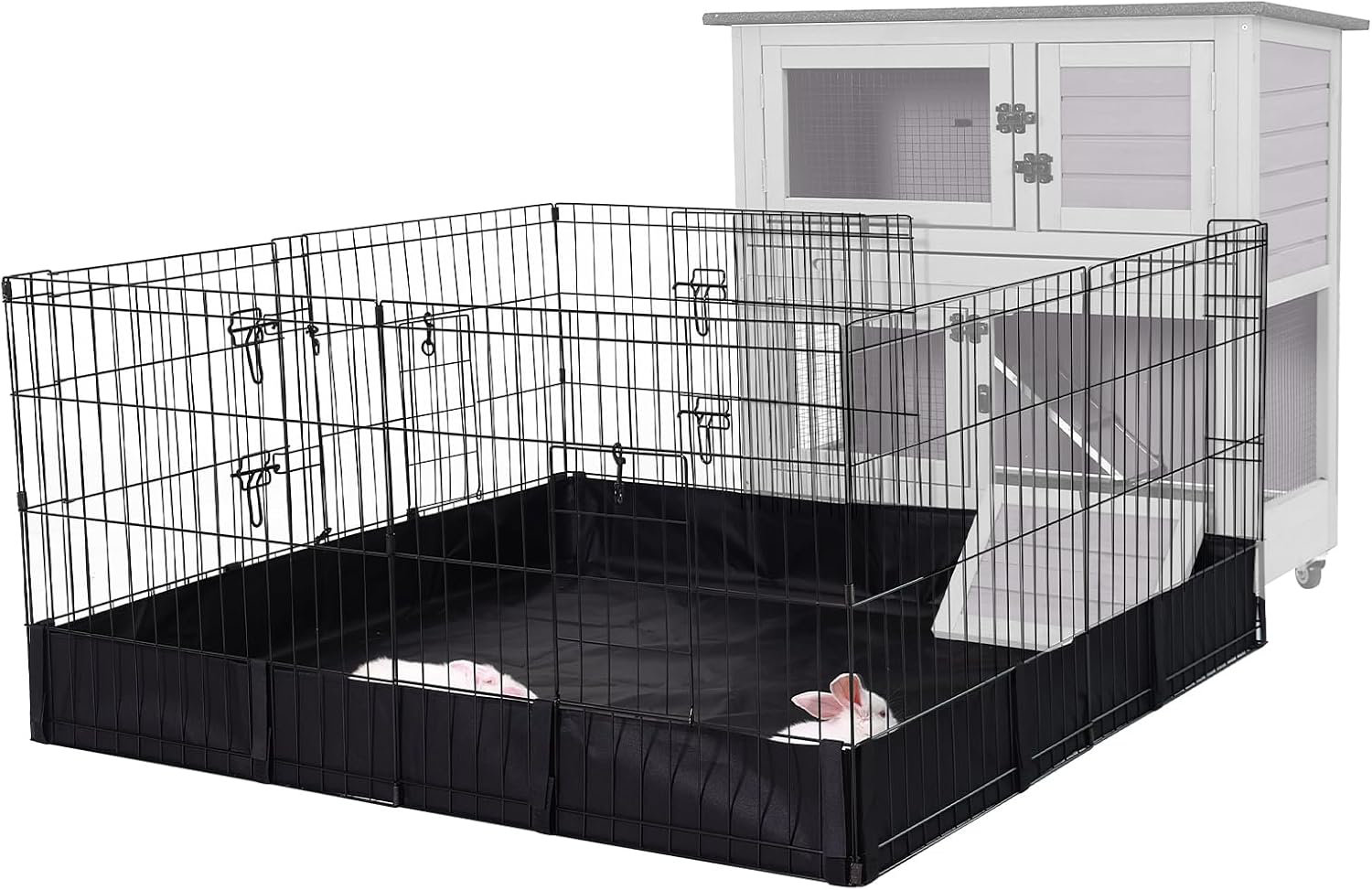 Tucker Murphy Pet™ Rabbit Playpen Indoor Guinea Pig Cage Run Extension ...