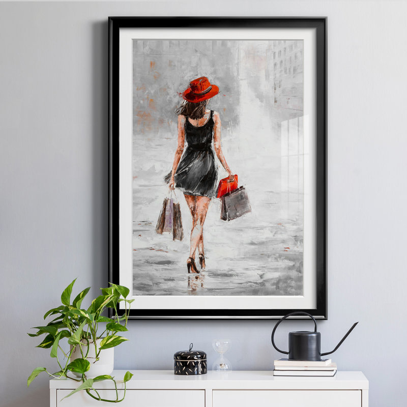 City City I par Jolanta Kowalik - reproduction d'art sur papier encadrée, H 26,5 po x l 36,5 po x P 1,5 po, Cadre noir