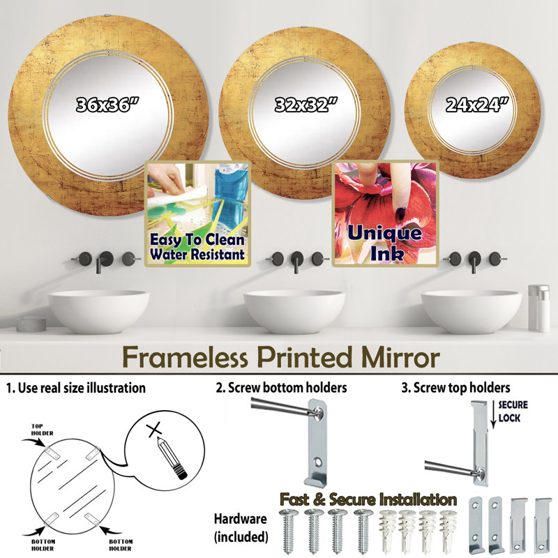 Miroir Picher, 24 po x 24 po