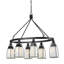 Plafonnier câblé noir H 32,75 po Channing