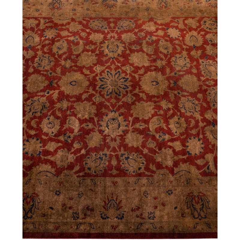 Overdyed One-of-a-Kind 4' 2" X 6' 2" Hand Knotted Area Rug