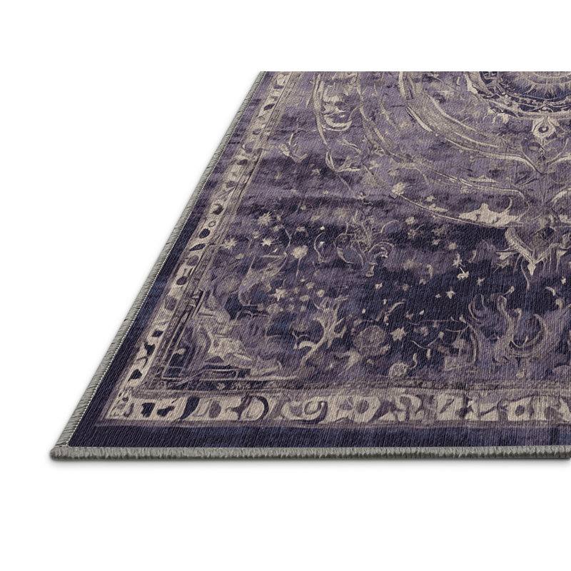 Machine Washable Pink Area Rug, Rectangle 2' x 3'