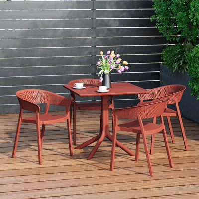 Ensemble repas carré pour 4 personnes
