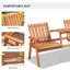 Banc de patio en bois avec centre de table et trou pour parasol pour plus de confort et de commodité.