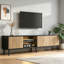 Unfinished TV Stand for TVs up to 70" with Fireplace Included