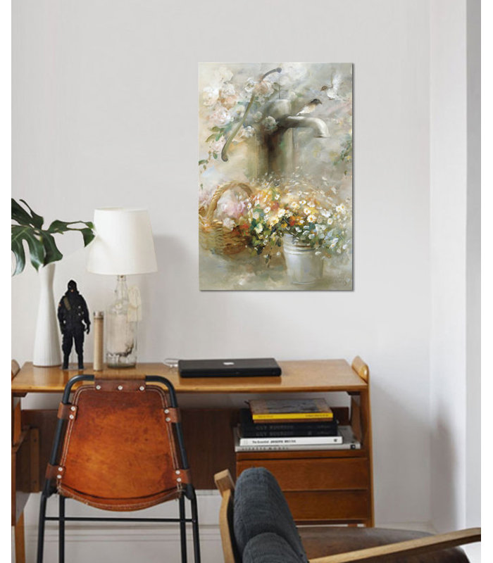« mou touch i », reproduction sur toile, H 18 po x l 12 po x P 1,5 po, Pas de tapis, Toile tendue
