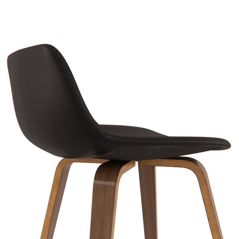 Tabouret à hauteur de comptoir / de bar Randolph (ensemble de 2), Noir, noir, noir, noir, Brun