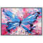 «Pink and Blue Butterfly Strokes Rustic», reproduction sur toile-94585366-94585370