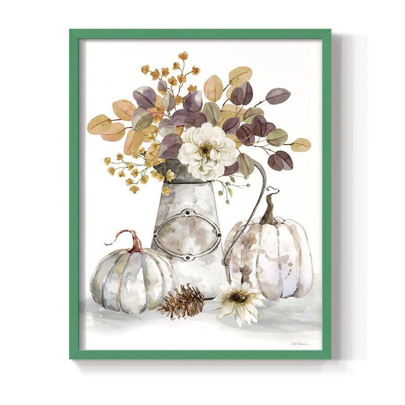 Autumn Arrangement II, reproduction encadrée - bois massif, Vert, H 21 po x l 17 po