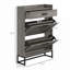 Armoire à chaussures étroite, armoire de rangement industrielle avec 2 tiroirs rabattables-708323878