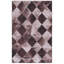 Tapis brun clair / brun en polyester tissé à la machine Cahoe-353221995
