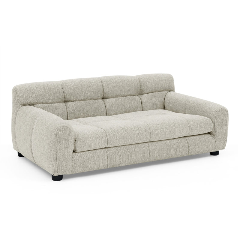Canapé doux et confortable pour animaux de compagnie avec dossier et accoudoirs, Beige