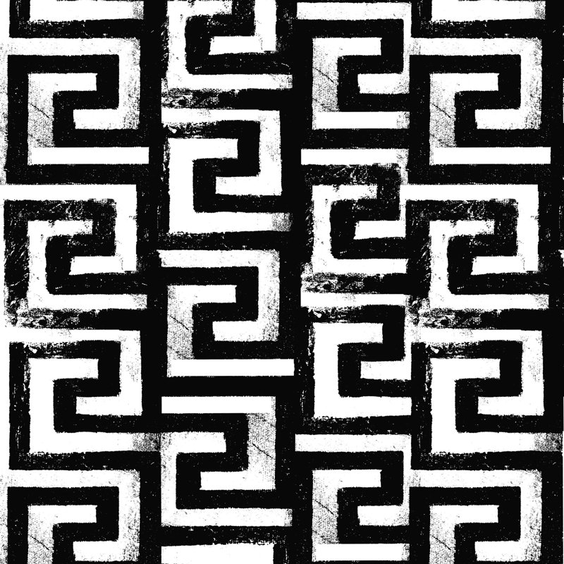 Motif noir et blanc - impression sur toile tendue, H 12 po x l 12 po