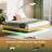 King Floating Bed Frame Of Oak Color, Wave Curve Wood Texture, Led Lighting, High - Strength Frame, No Box Spring, Controlled Lights Size In Lighting System, Metal Structure, One Touch Scene Switch-2069853884-2069853885
