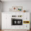 Lit escamotable avec meuble télé, 2 tiroirs et espace de rangement-1555736436