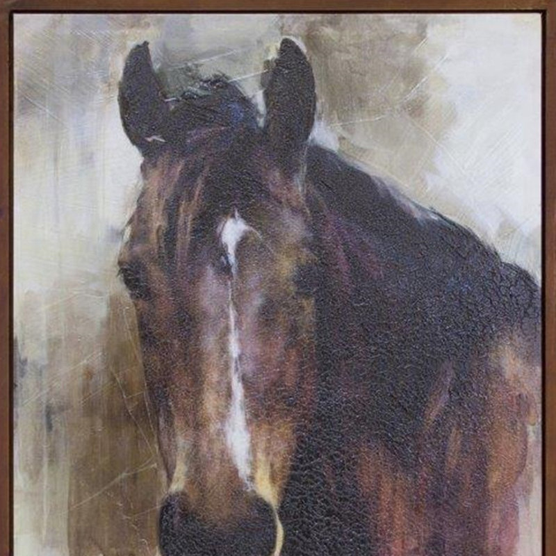 Décoration murale cheval en tissu
