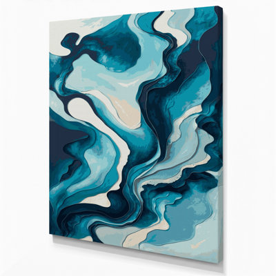 Abstract Landscape 39 Blue Canvas Wall Art