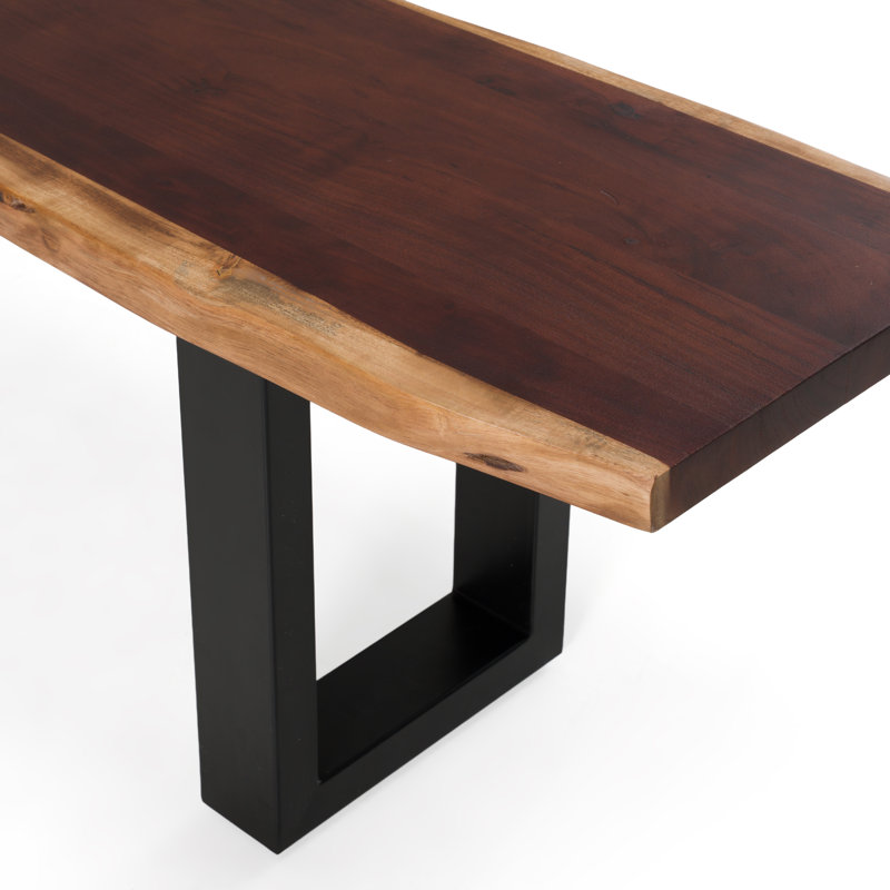 Banc en bois massif Lemay, H 19 po x l 79 po x P 15 po