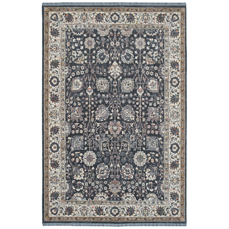 Transitional, Oriental, Cut Pile 5'3" X 7'3" Rectangle Area Rug