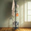 Portemanteau autoportant avec porte-parapluie, portemanteau en métal à 12 crochets pour vestibule, salon, chambre à coucher ou bureau