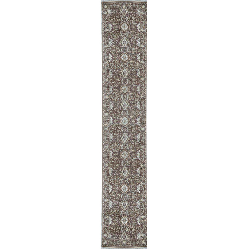 Tapis rouge et rouge noué à la main de haute qualité