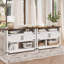 Chaseburg Console Table Farmhouse Entryway Table with 2 Cabinets-575301242