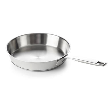 KitchenAid 5-Ply Clad Stainless Steel 8.25 and 10 in. Stainless Steel Frying Pan Set Silver