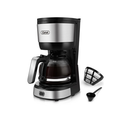 The 4-cup Small Compact Drip Brewed Coffee Maker Machine With Cone Filter & Glass Carafe & Hot Plate & Water Tank
