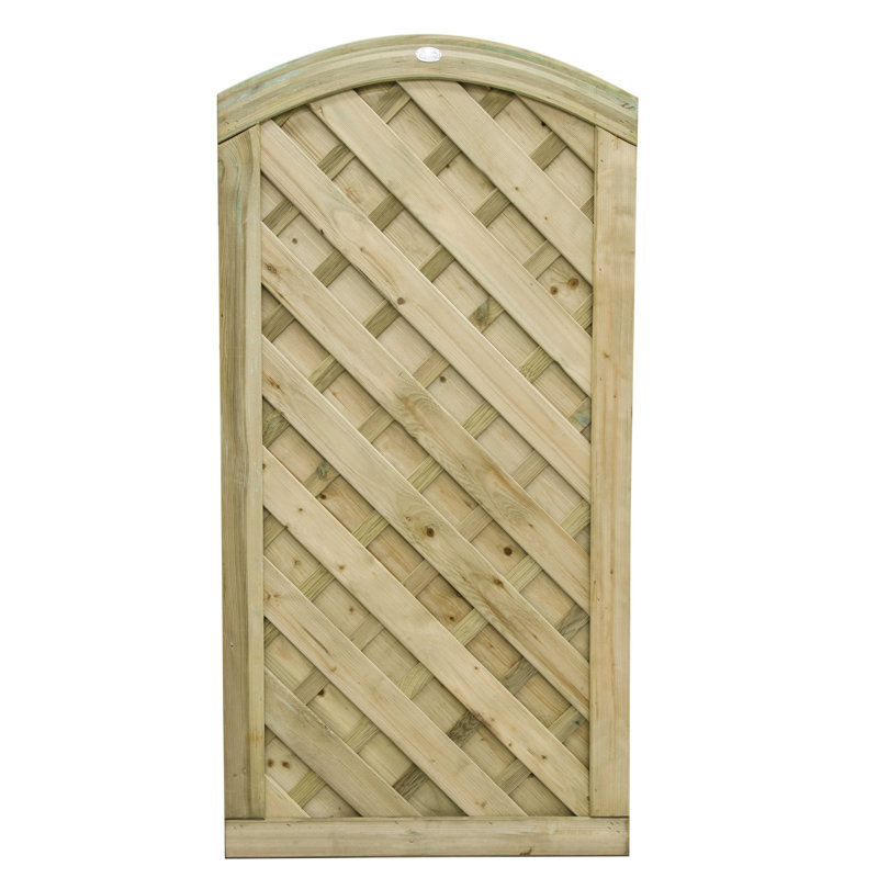 180.0098cm H x 89.9922cm W Natural Timber Wood Gate