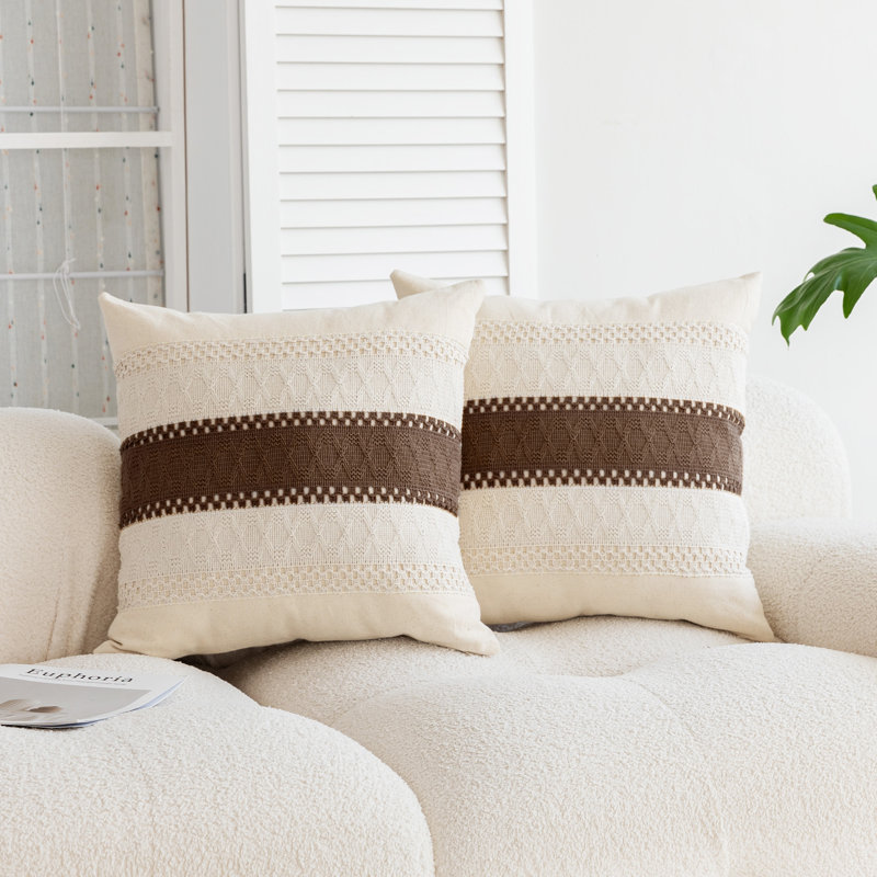 Housse de coussin Barossa, Café, Carré 18 po