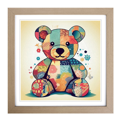 Teddy Bear Graphic Art - Framed Print