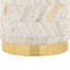 Base en métal doré et cuir éclaboussé, style, cuir élégant, polyvalent, utilisation à l'intérieur, limite de poids de 250 lb, sans assemblage, largeur de 16 pouces, profondeur, 18 fins avec accessoires, utilisation seulement,